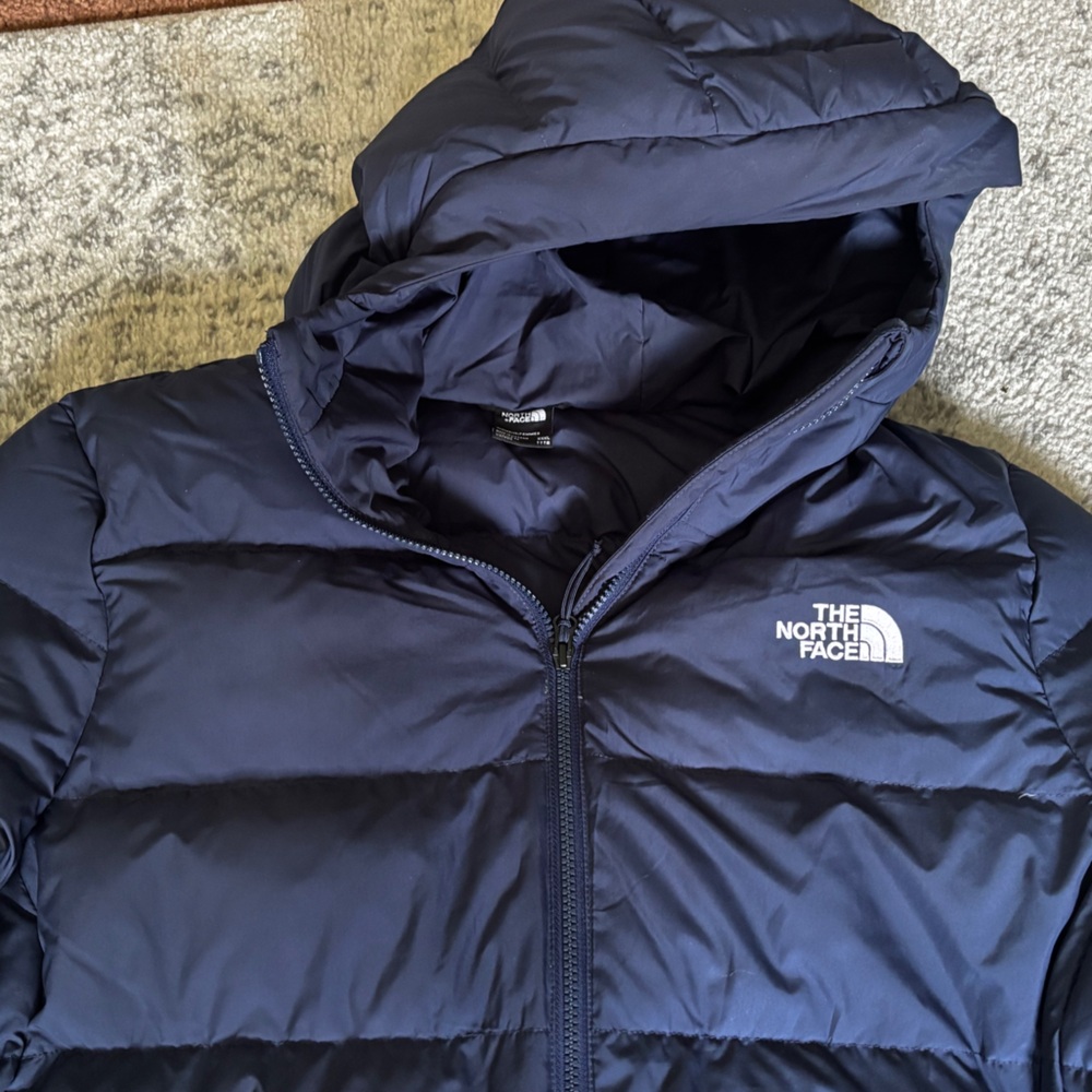 The North Face Hooded Puffer Coat Navy Women’s Size XXXL NWOT - Picture 4 of 6